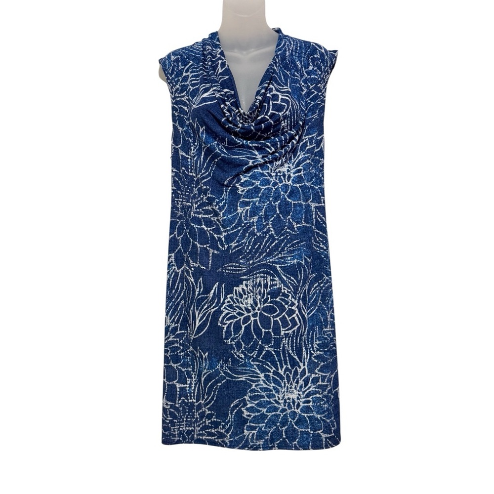 TOMMY BAHAMA Bungalow Blooms Printed Cowlneck Shift Dress